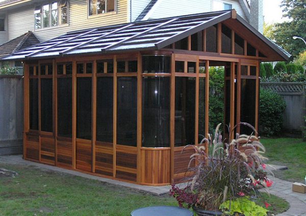 chalet gazebo in the garden