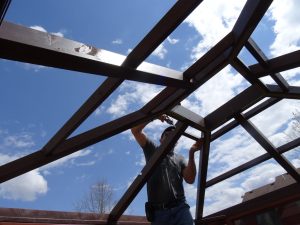 6. Build the roof frame.