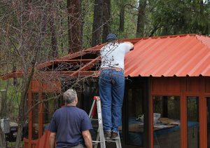 10. Install roof panels.