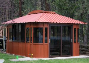 12. Put dome glass on the gazebo and enjoy.