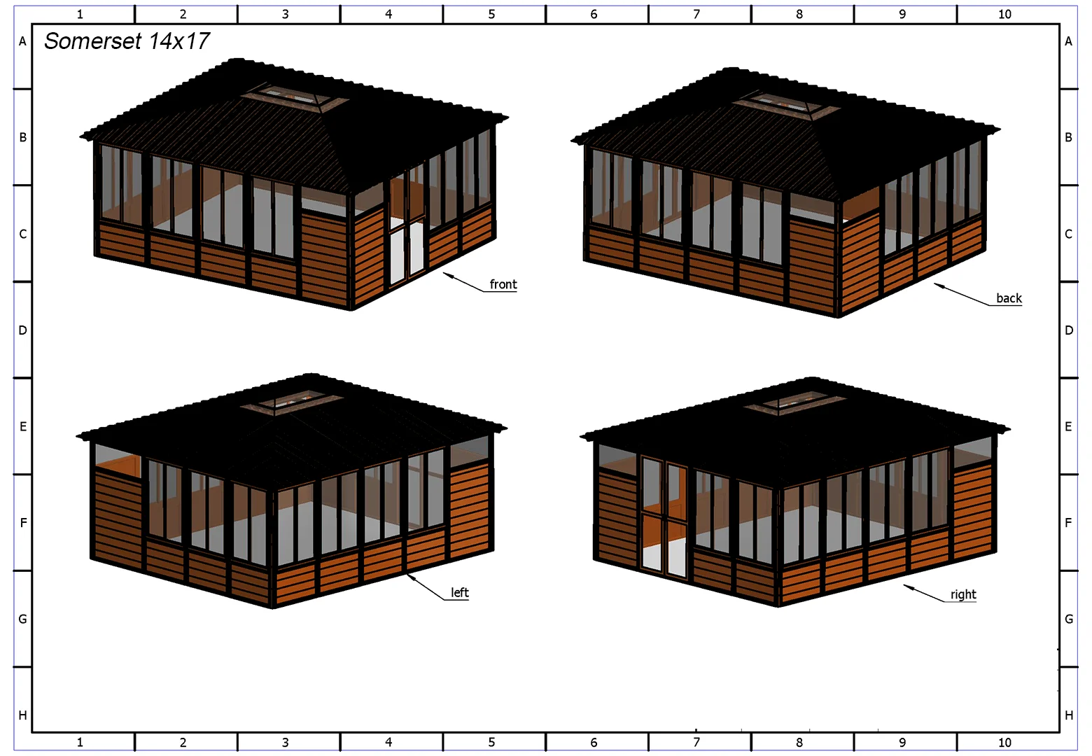 Elevation cedar for Somerset 14x17