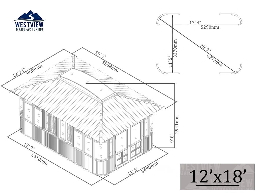 Elevation drawing for Colorado 12x18